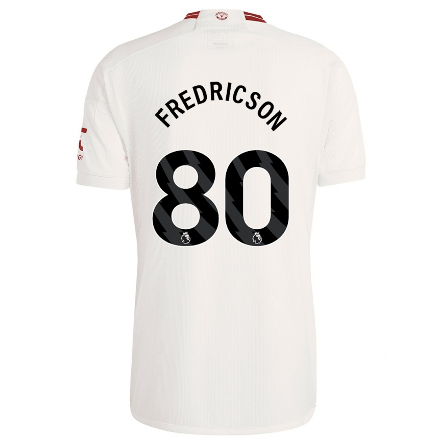 Hombre Fútbol Camiseta Tyler Fredricson #80 Blanco Equipación Tercera 2023/24 México