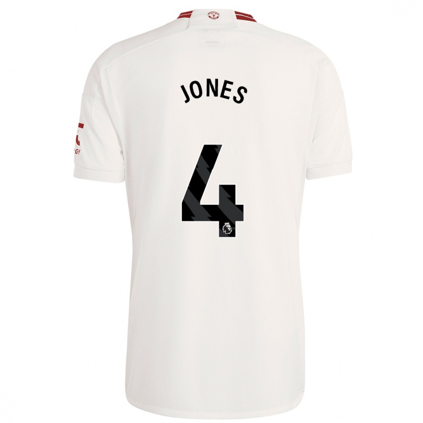 Hombre Fútbol Camiseta Phil Jones #4 Blanco Equipación Tercera 2023/24 México