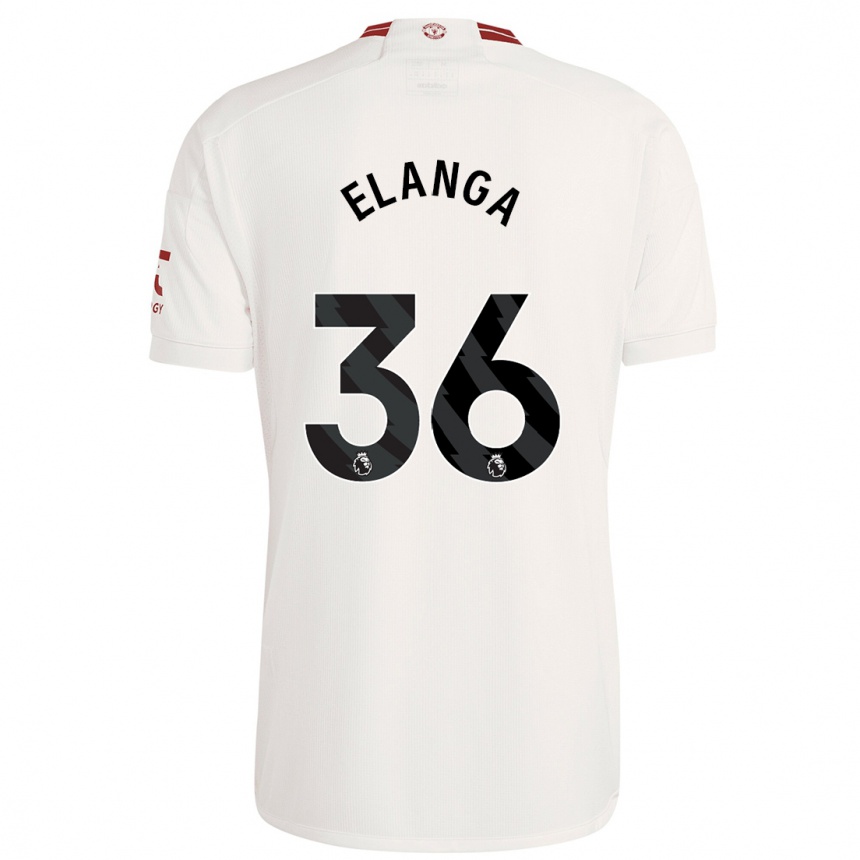 Hombre Fútbol Camiseta Anthony Elanga #36 Blanco Equipación Tercera 2023/24 México