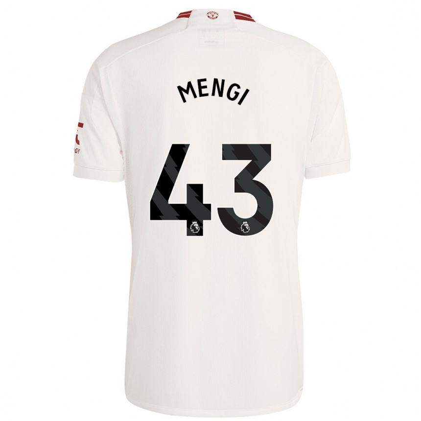 Hombre Fútbol Camiseta Teden Mengi #43 Blanco Equipación Tercera 2023/24 México