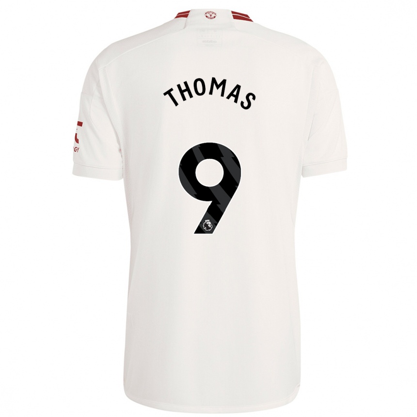 Hombre Fútbol Camiseta Martha Thomas #9 Blanco Equipación Tercera 2023/24 México