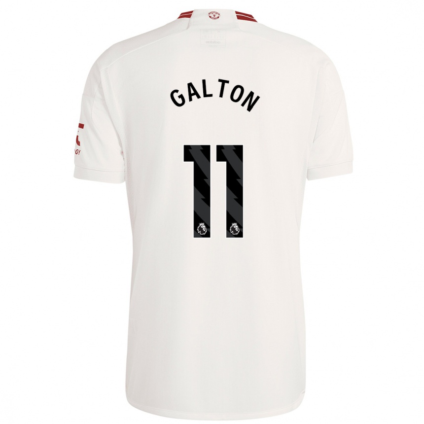 Hombre Fútbol Camiseta Leah Galton #11 Blanco Equipación Tercera 2023/24 México