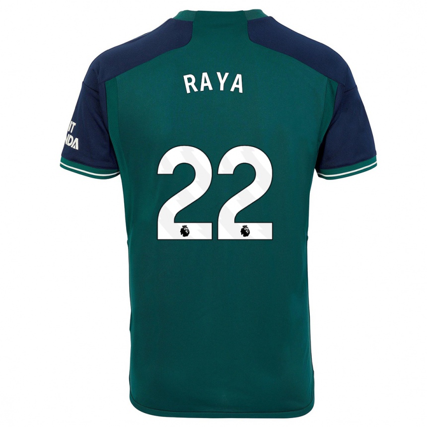 Hombre Fútbol Camiseta David Raya #22 Verde Equipación Tercera 2023/24 México