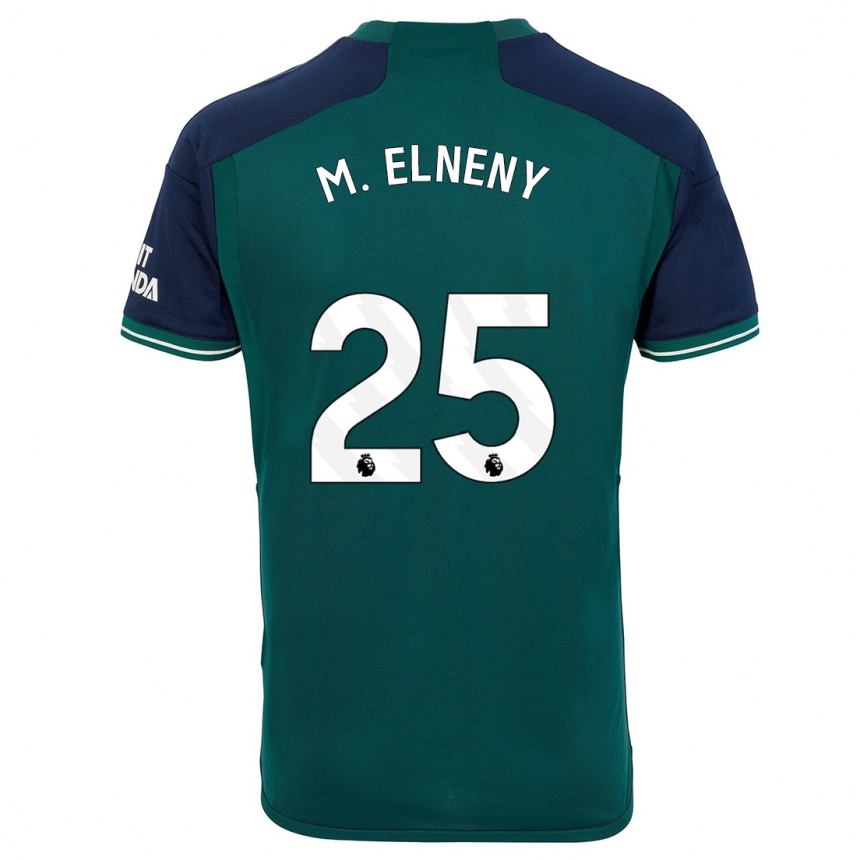 Hombre Fútbol Camiseta Mohamed Elneny #25 Verde Equipación Tercera 2023/24 México