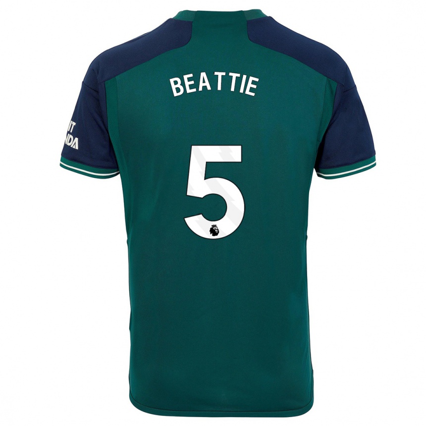 Hombre Fútbol Camiseta Jen Beattie #5 Verde Equipación Tercera 2023/24 México