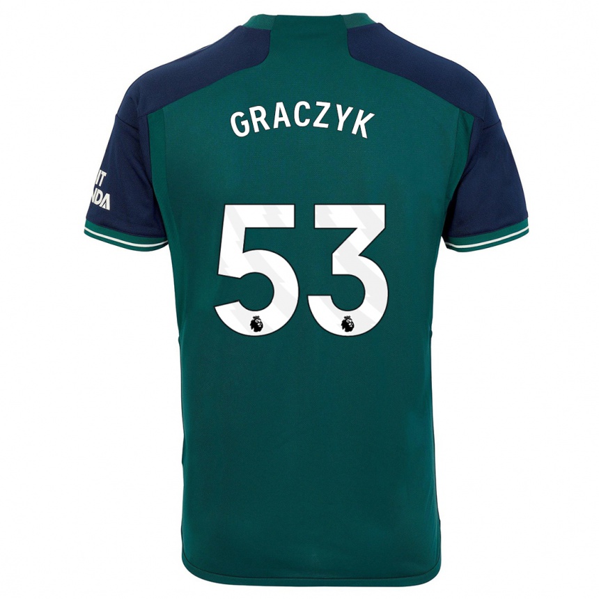 Hombre Fútbol Camiseta Hubert Graczyk #53 Verde Equipación Tercera 2023/24 México