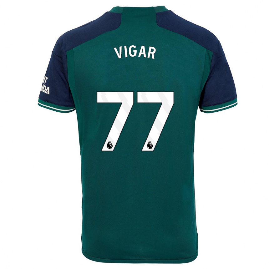 Hombre Fútbol Camiseta Billy Vigar #77 Verde Equipación Tercera 2023/24 México