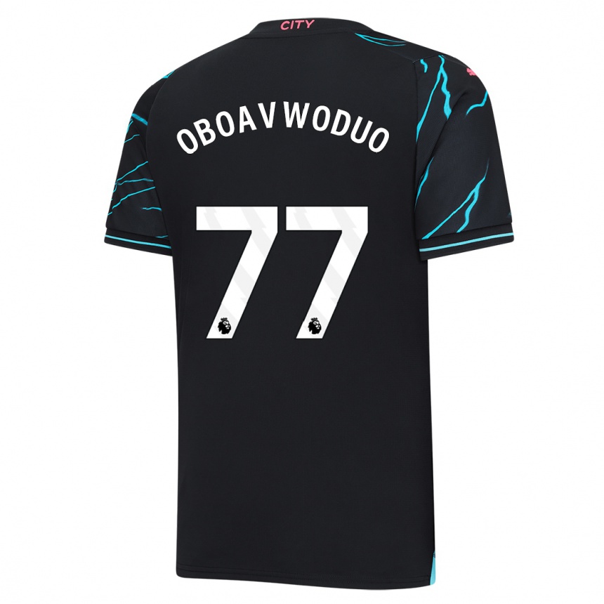 Hombre Fútbol Camiseta Justin Oboavwoduo #77 Azul Oscuro Equipación Tercera 2023/24 México