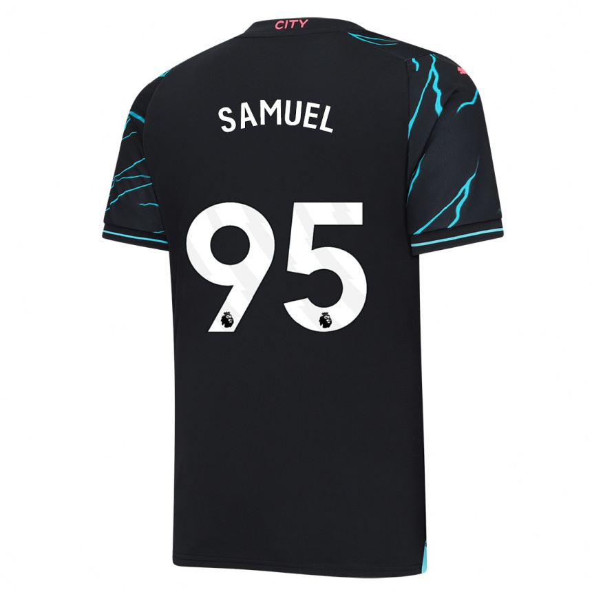 Hombre Fútbol Camiseta Lakyle Samuel #95 Azul Oscuro Equipación Tercera 2023/24 México