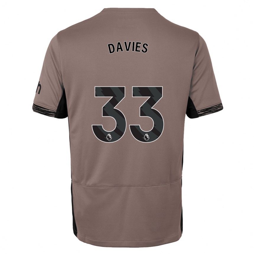 Hombre Fútbol Camiseta Ben Davies #33 Beige Obscuro Equipación Tercera 2023/24 México