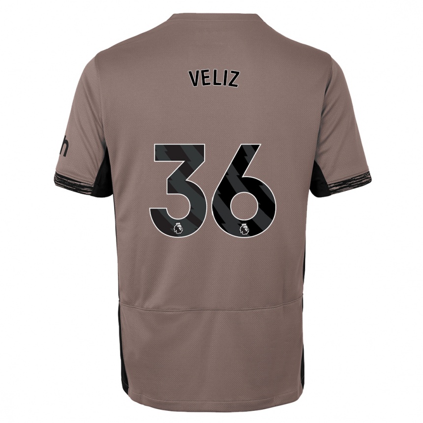 Hombre Fútbol Camiseta Alejo Véliz #36 Beige Obscuro Equipación Tercera 2023/24 México