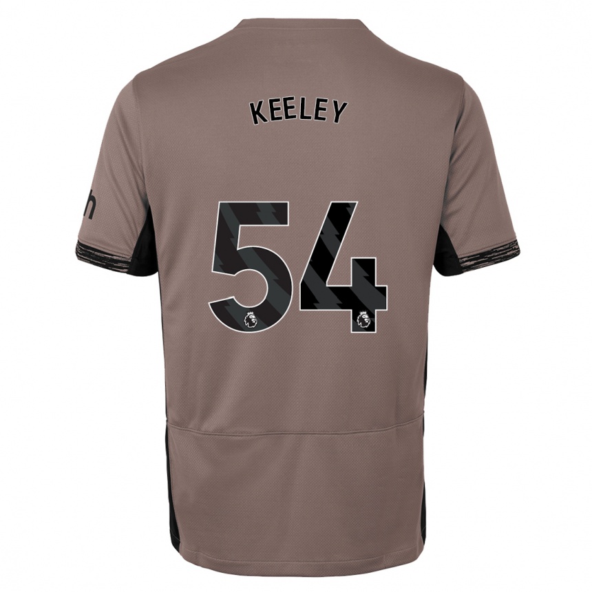 Hombre Fútbol Camiseta Josh Keeley #54 Beige Obscuro Equipación Tercera 2023/24 México