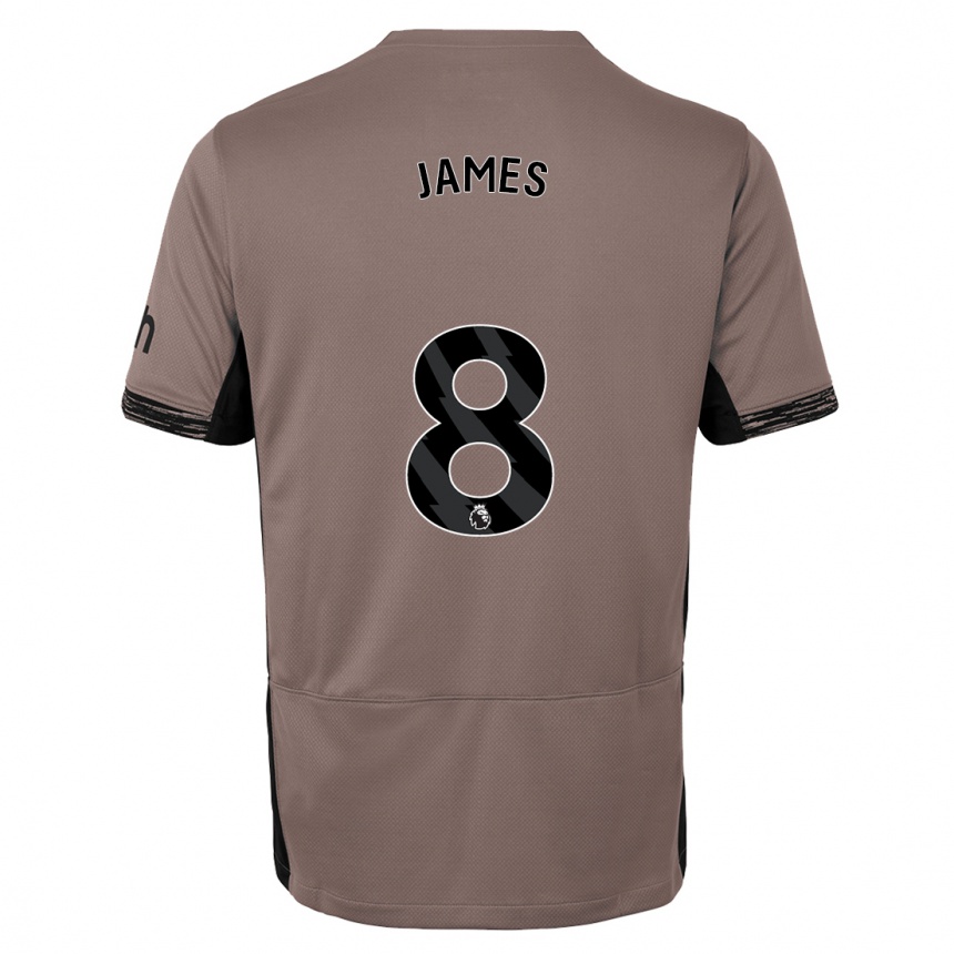 Hombre Fútbol Camiseta Angharad James #8 Beige Obscuro Equipación Tercera 2023/24 México