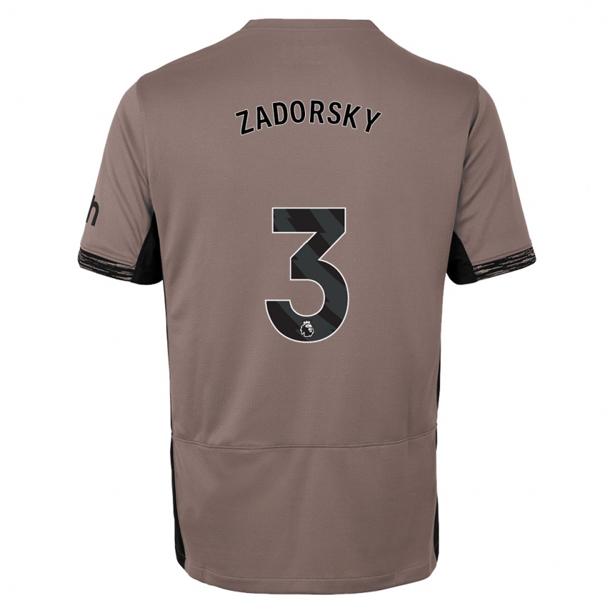 Hombre Fútbol Camiseta Shelina Zadorsky #3 Beige Obscuro Equipación Tercera 2023/24 México