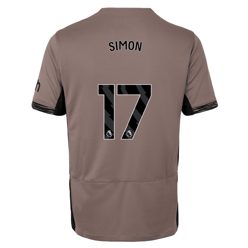 Hombre Fútbol Camiseta Kyah Simon #17 Beige Obscuro Equipación Tercera 2023/24 México