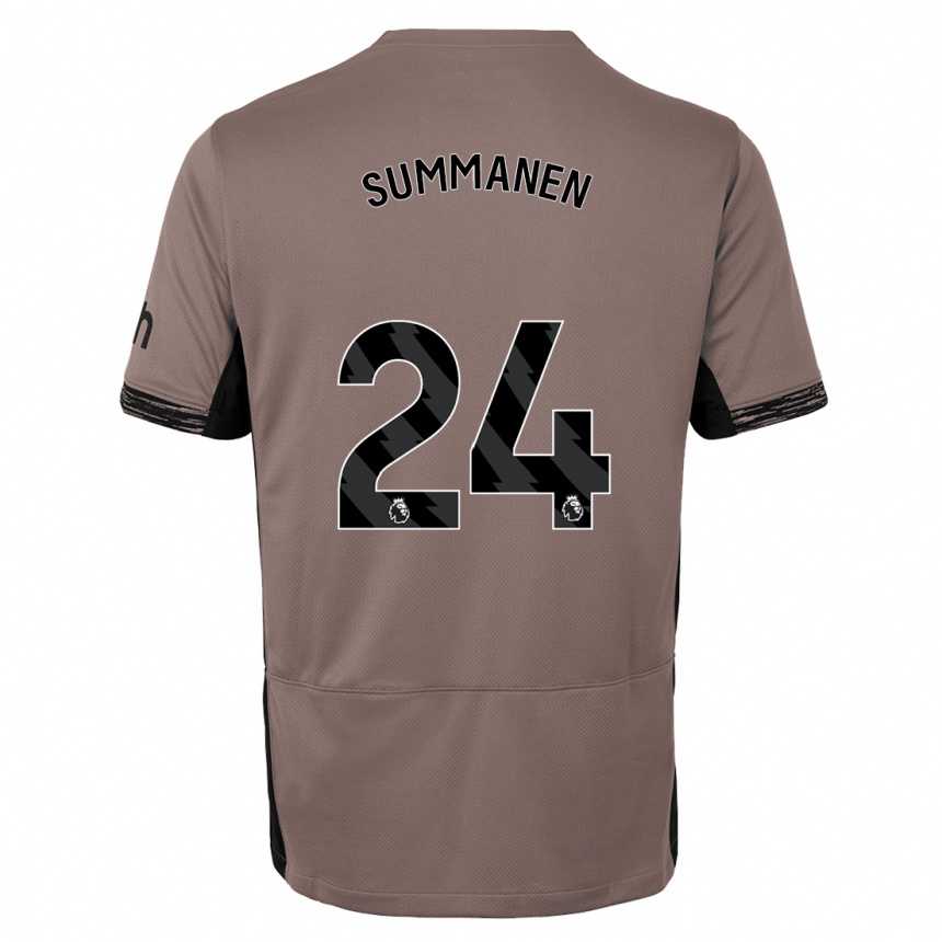 Hombre Fútbol Camiseta Eveliina Summanen #24 Beige Obscuro Equipación Tercera 2023/24 México