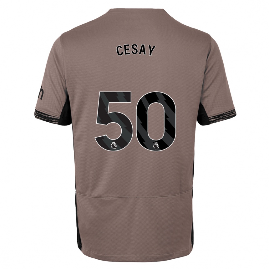 Hombre Fútbol Camiseta Kallum Cesay #50 Beige Obscuro Equipación Tercera 2023/24 México