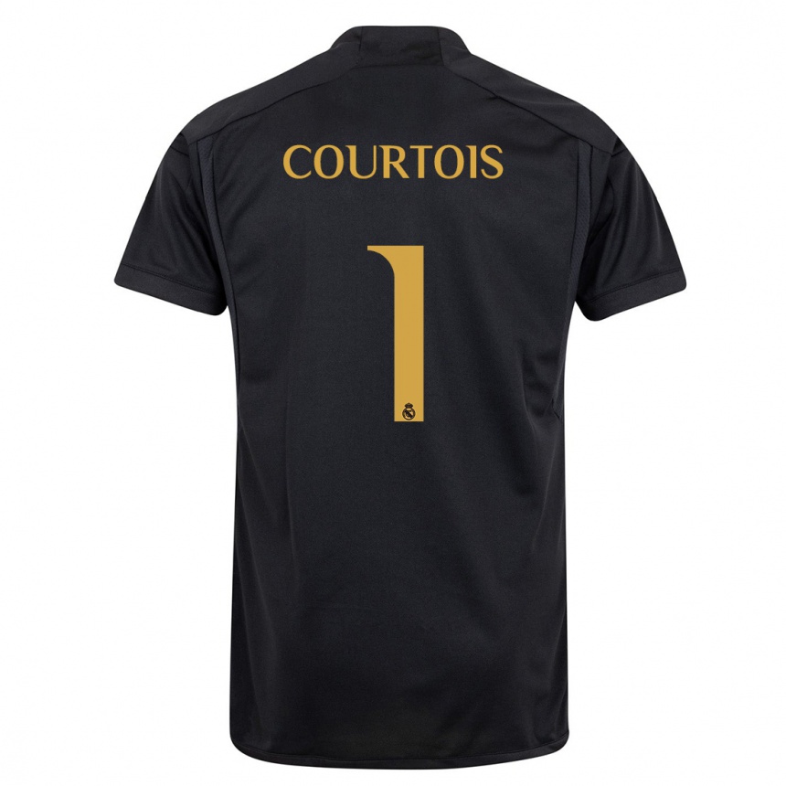 Hombre Fútbol Camiseta Thibaut Courtois #1 Negro Equipación Tercera 2023/24 México