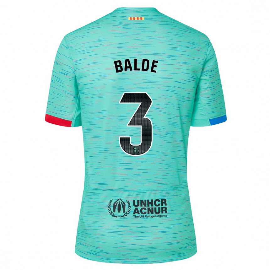 Hombre Fútbol Camiseta Alejandro Balde #3 Aguamarina Clara Equipación Tercera 2023/24 México