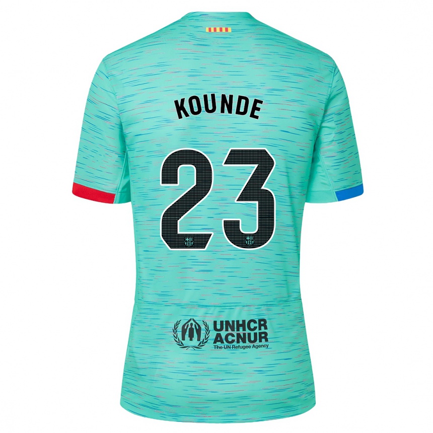 Hombre Fútbol Camiseta Jules Kounde #23 Aguamarina Clara Equipación Tercera 2023/24 México