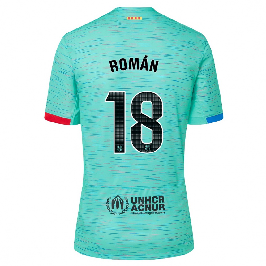 Hombre Fútbol Camiseta Pocho Román #18 Aguamarina Clara Equipación Tercera 2023/24 México