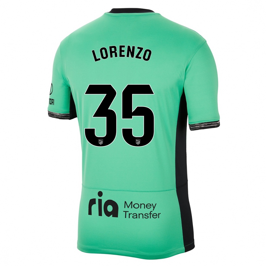 Hombre Fútbol Camiseta Diego Lorenzo #35 Primavera Verde Equipación Tercera 2023/24 México