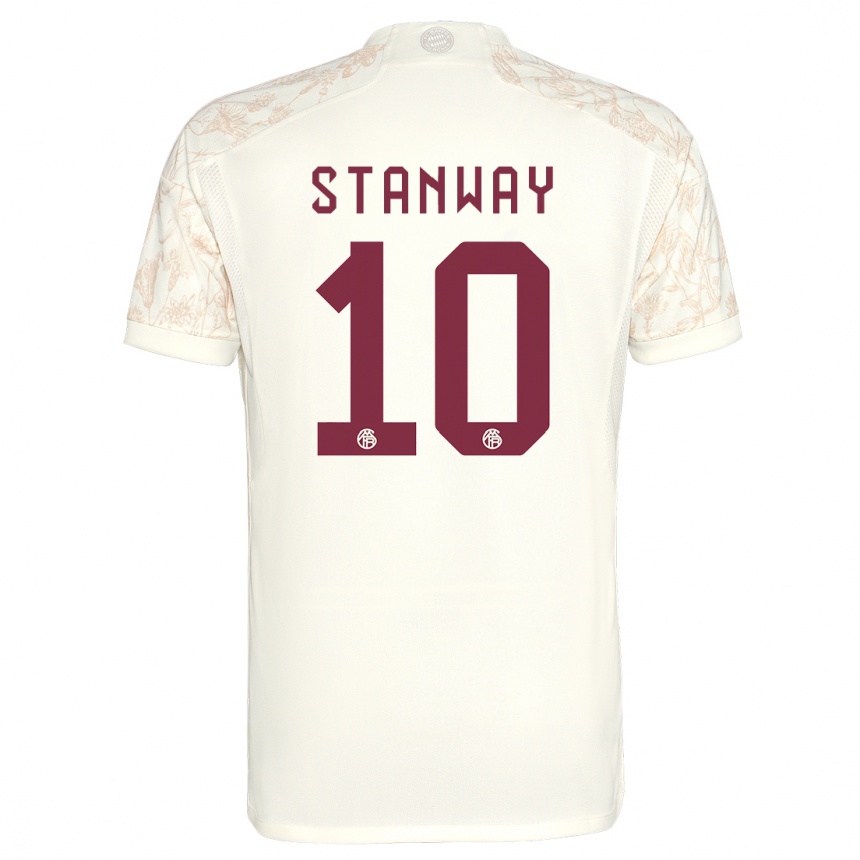 Hombre Fútbol Camiseta Georgia Stanway #10 Blanquecino Equipación Tercera 2023/24 México