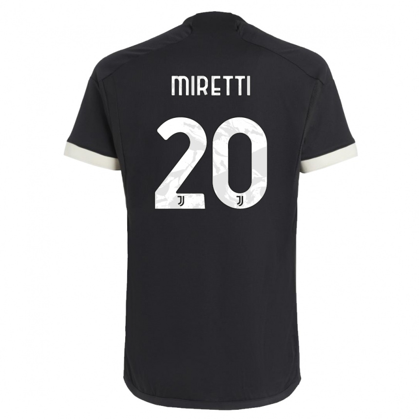 Hombre Fútbol Camiseta Fabio Miretti #20 Negro Equipación Tercera 2023/24 México