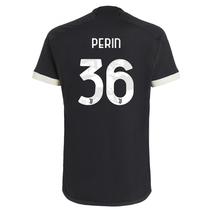 Hombre Fútbol Camiseta Mattia Perin #36 Negro Equipación Tercera 2023/24 México