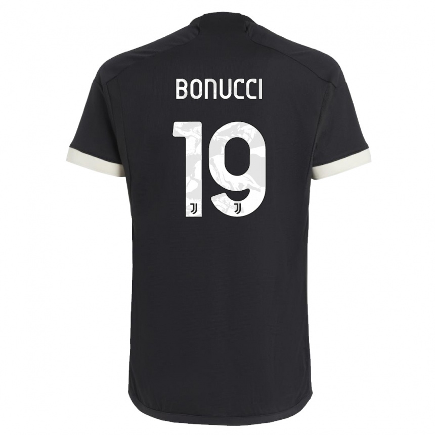 Hombre Fútbol Camiseta Leonardo Bonucci #19 Negro Equipación Tercera 2023/24 México