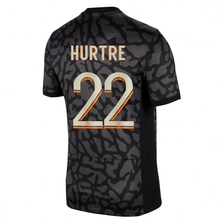 Hombre Fútbol Camiseta Oceane Hurtre #22 Negro Equipación Tercera 2023/24 México