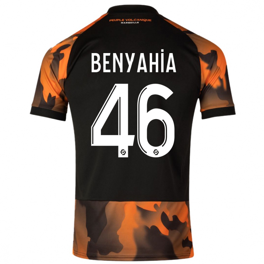 Hombre Fútbol Camiseta Aylan Benyahia-Tani #46 Negro Naranja Equipación Tercera 2023/24 México