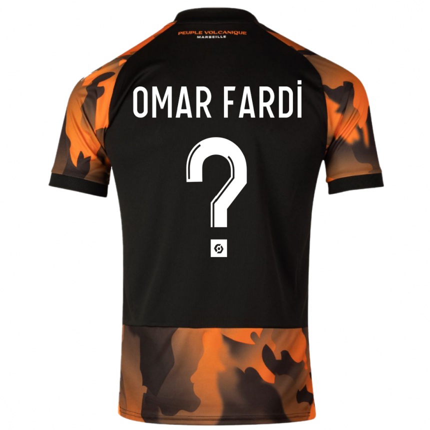 Hombre Fútbol Camiseta El Omar Fardi #0 Negro Naranja Equipación Tercera 2023/24 México