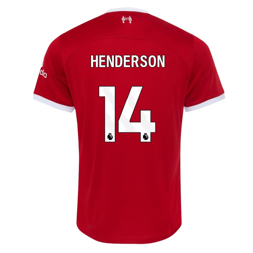 Mujer Fútbol Camiseta Henderson #14 Rojo 1ª Equipación 2023/24 México