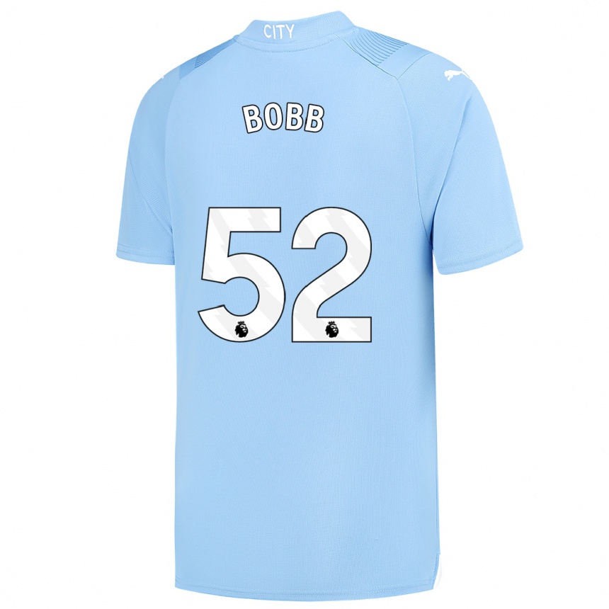 Mujer Fútbol Camiseta Oscar Bobb #52 Azul Claro 1ª Equipación 2023/24 México