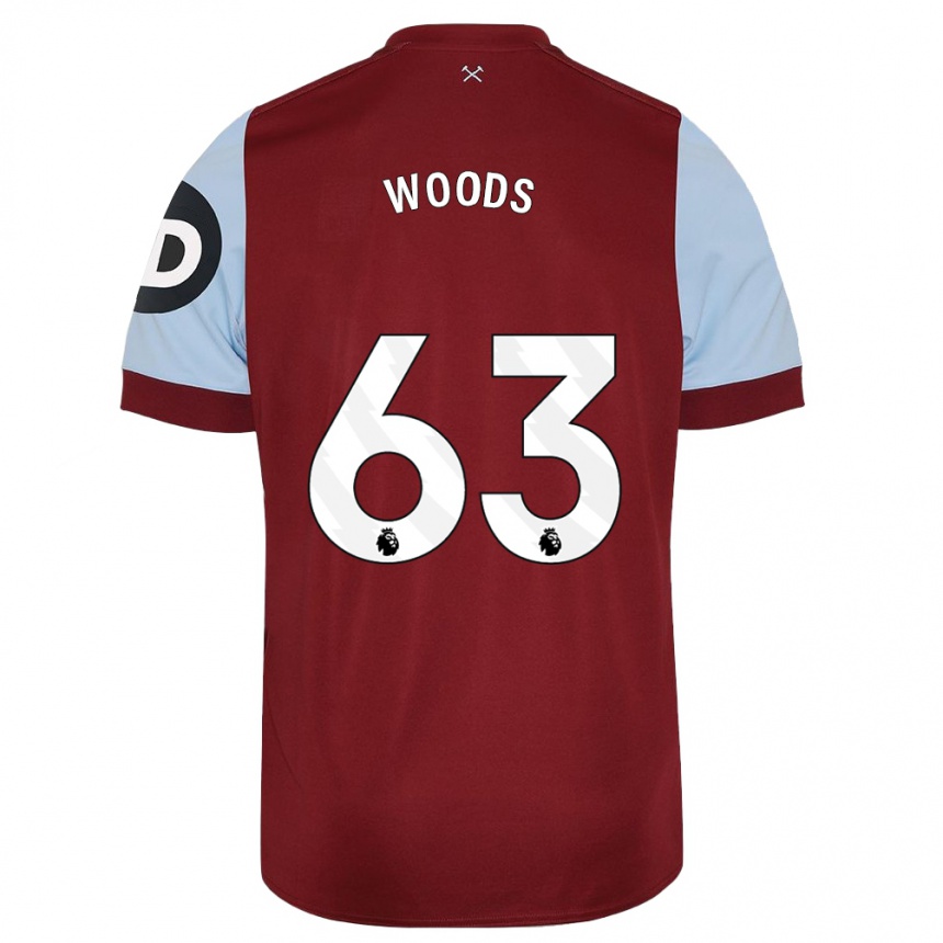 Mujer Fútbol Camiseta Archie Woods #63 Granate 1ª Equipación 2023/24 México