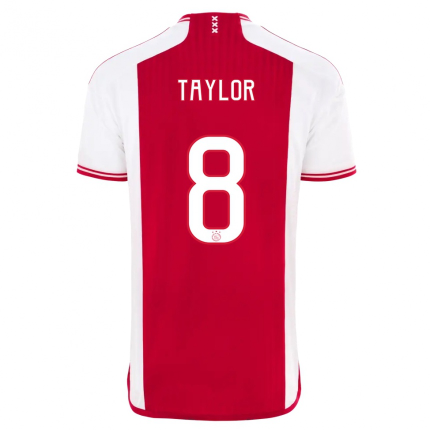 Mujer Fútbol Camiseta Kenneth Taylor #8 Rojo Blanco 1ª Equipación 2023/24 México