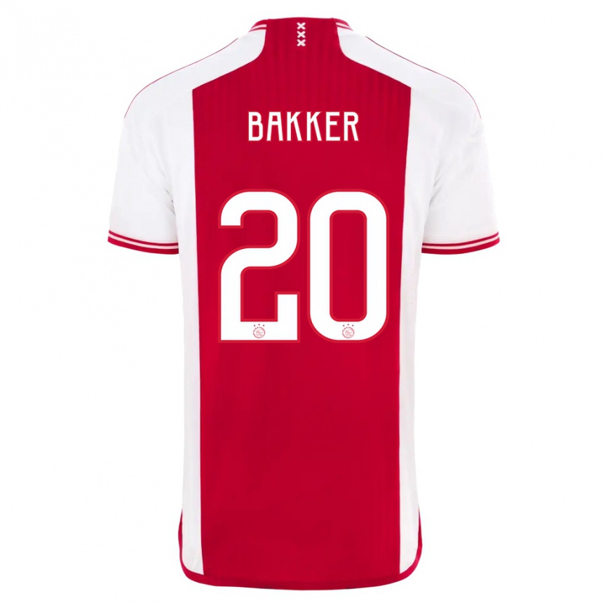 Mujer Fútbol Camiseta Eshly Bakker #20 Rojo Blanco 1ª Equipación 2023/24 México