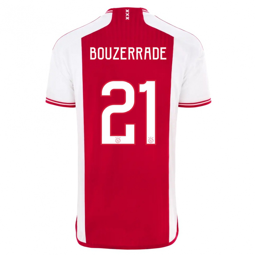 Mujer Fútbol Camiseta Zaina Bouzerrade #21 Rojo Blanco 1ª Equipación 2023/24 México