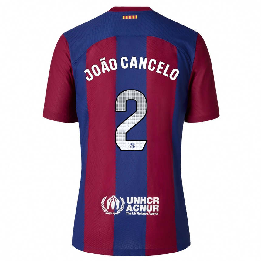 Mujer Fútbol Camiseta Joao Cancelo #2 Rojo Azul 1ª Equipación 2023/24 México