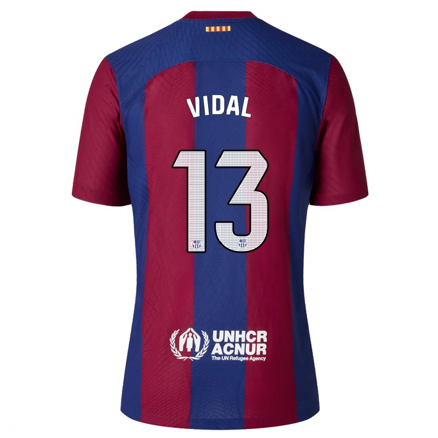 Mujer Fútbol Camiseta Marc Vidal #13 Rojo Azul 1ª Equipación 2023/24 México