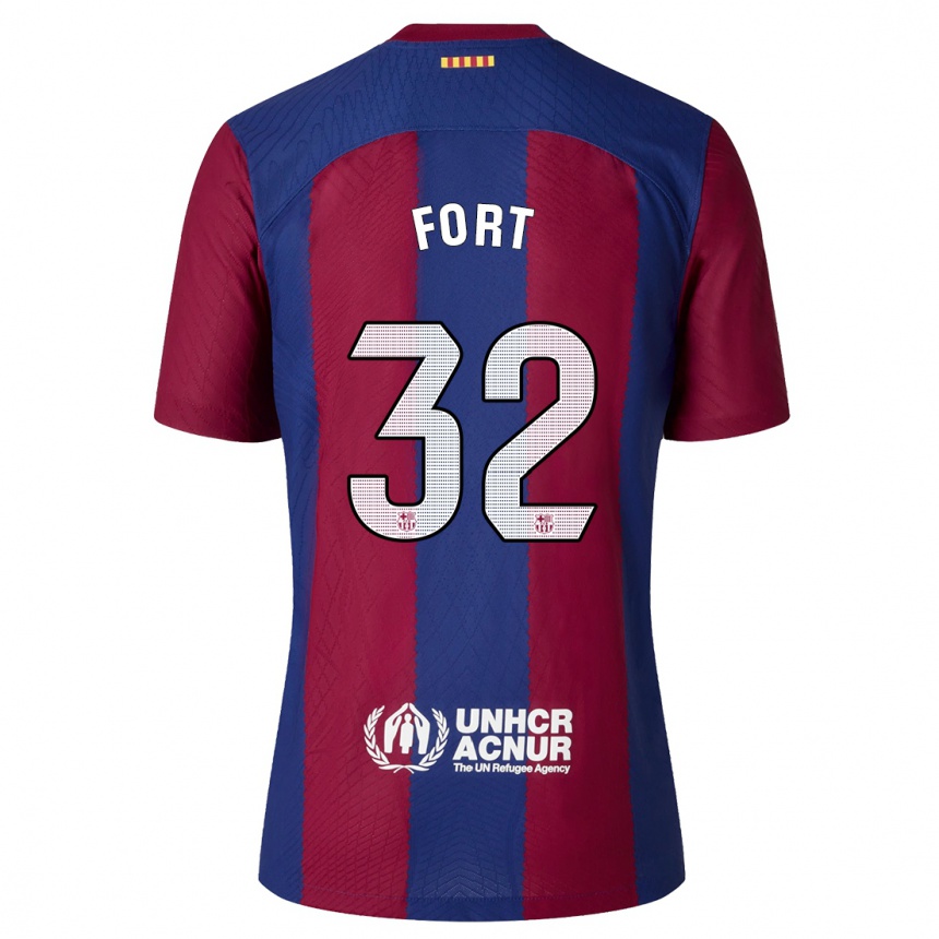 Mujer Fútbol Camiseta Héctor Fort #32 Rojo Azul 1ª Equipación 2023/24 México