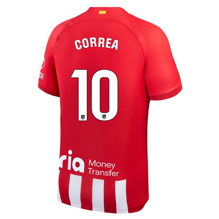 Mujer Fútbol Camiseta Angel Correa #10 Rojo Blanco 1ª Equipación 2023/24 México