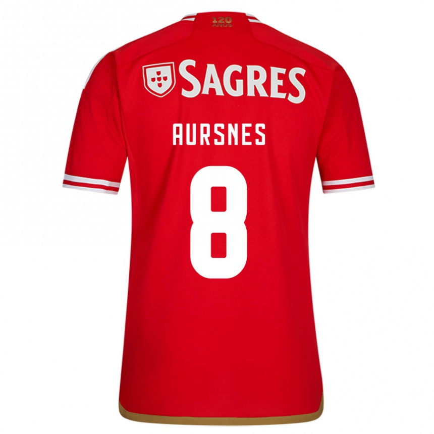 Mujer Fútbol Camiseta Fredrik Aursnes #8 Rojo 1ª Equipación 2023/24 México