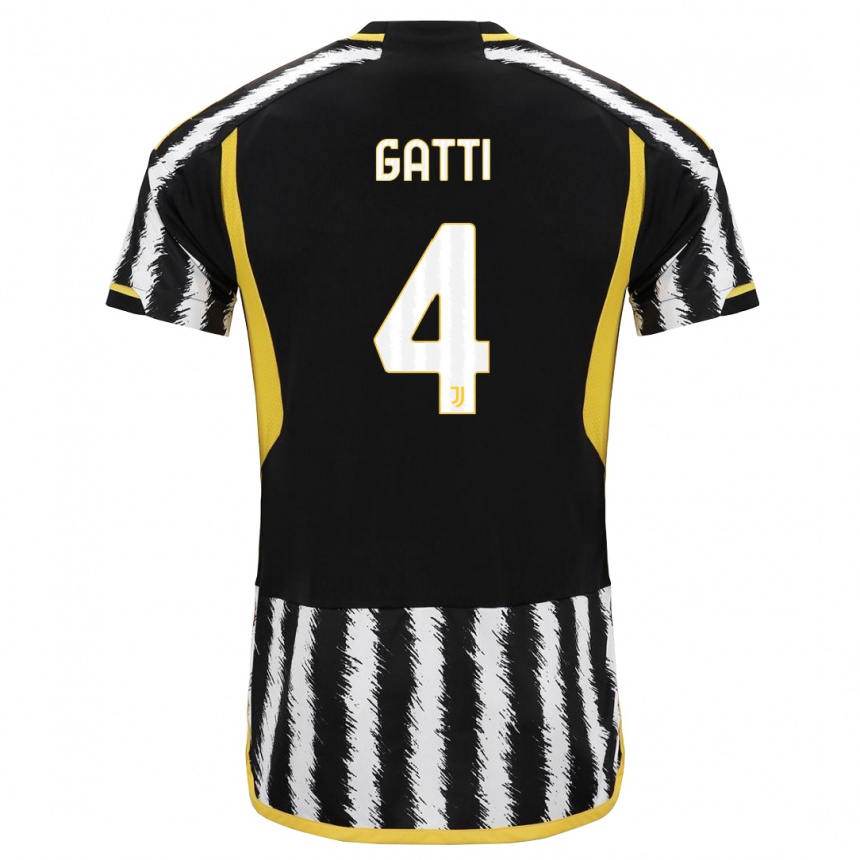 Mujer Fútbol Camiseta Federico Gatti #4 Blanco Negro 1ª Equipación 2023/24 México