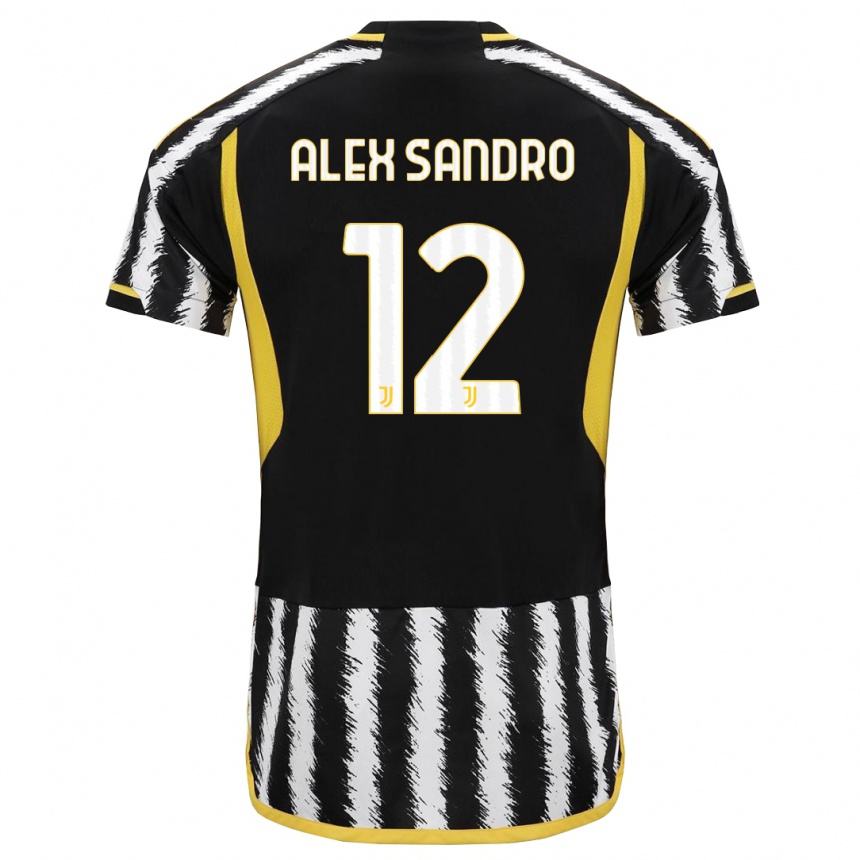 Mujer Fútbol Camiseta Alex Sandro #12 Blanco Negro 1ª Equipación 2023/24 México