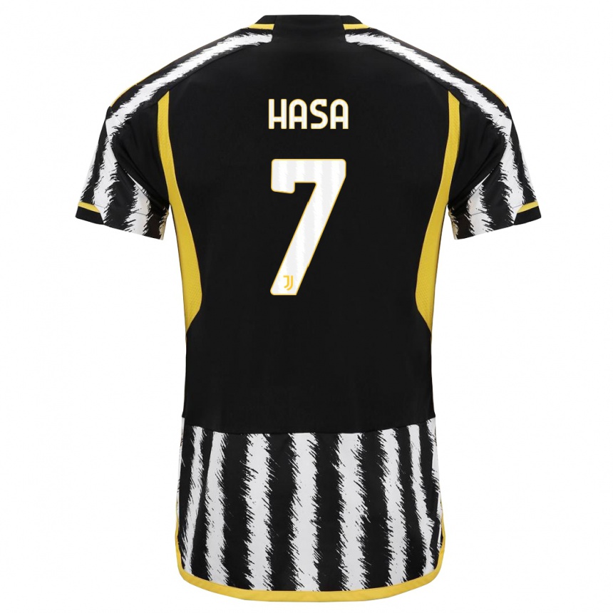 Mujer Fútbol Camiseta Luis Hasa #7 Blanco Negro 1ª Equipación 2023/24 México