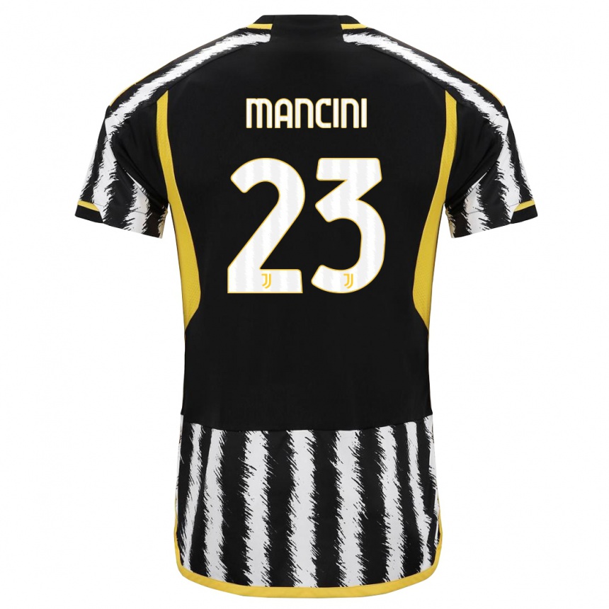 Mujer Fútbol Camiseta Tommaso Mancini #23 Blanco Negro 1ª Equipación 2023/24 México