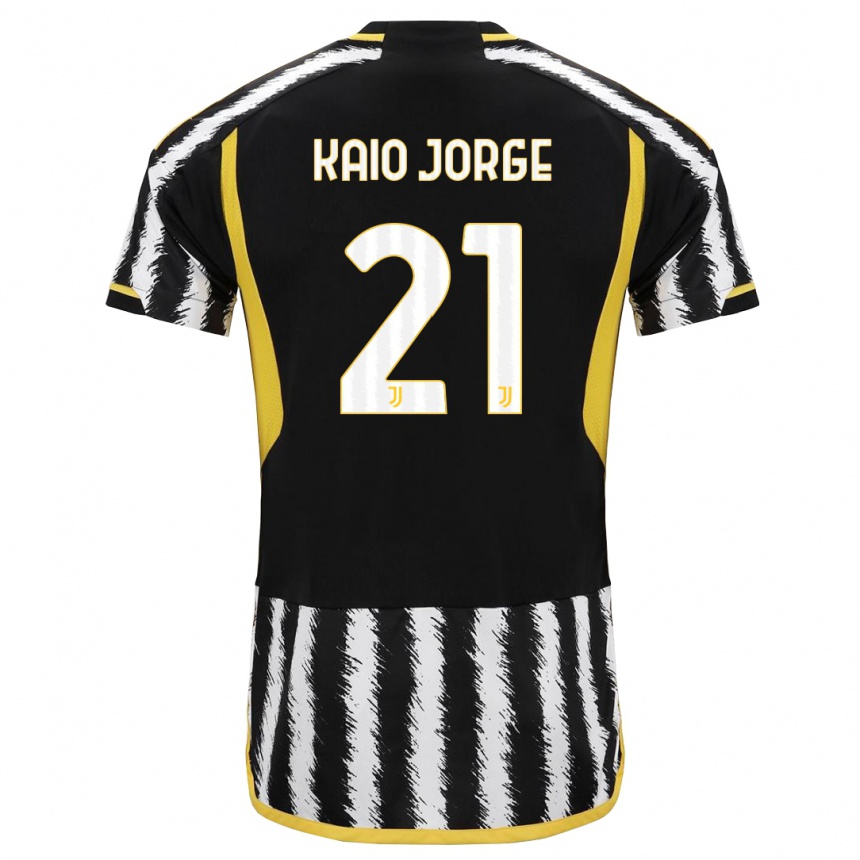 Mujer Fútbol Camiseta Kaio Jorge #21 Blanco Negro 1ª Equipación 2023/24 México