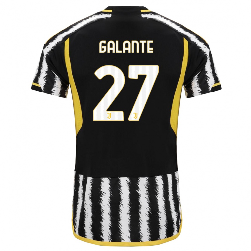 Mujer Fútbol Camiseta Tommaso Galante #27 Blanco Negro 1ª Equipación 2023/24 México